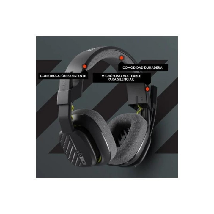 AURICULARES + MICROFONO LOGITECH GAMING A10 ASTRO JACK 3.5MM BLACK