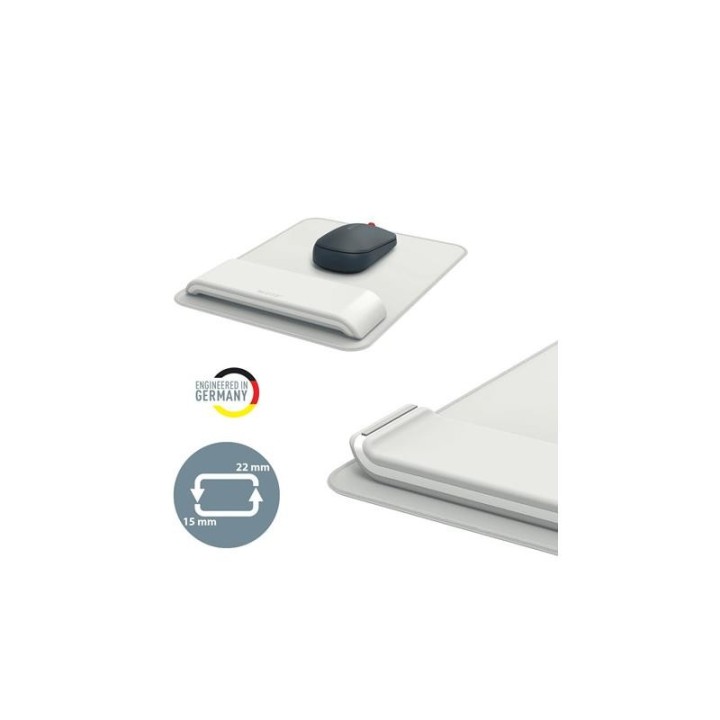 ALFOMBRILLA + REPOSAMUÑECA TECLADO LEITZ ERGONOMICO LIGHT GREY