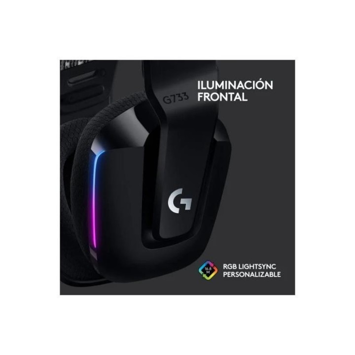 AURICULARES + MICROFONO LOGITECH GAMING G733 RGB WIRELESS BLACK