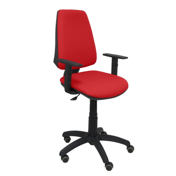 SILLA ELCHE CP BALI ROJO BRAZOS REGULABLES RUEDAS DE PARQUET 14CPBALI350B10RP