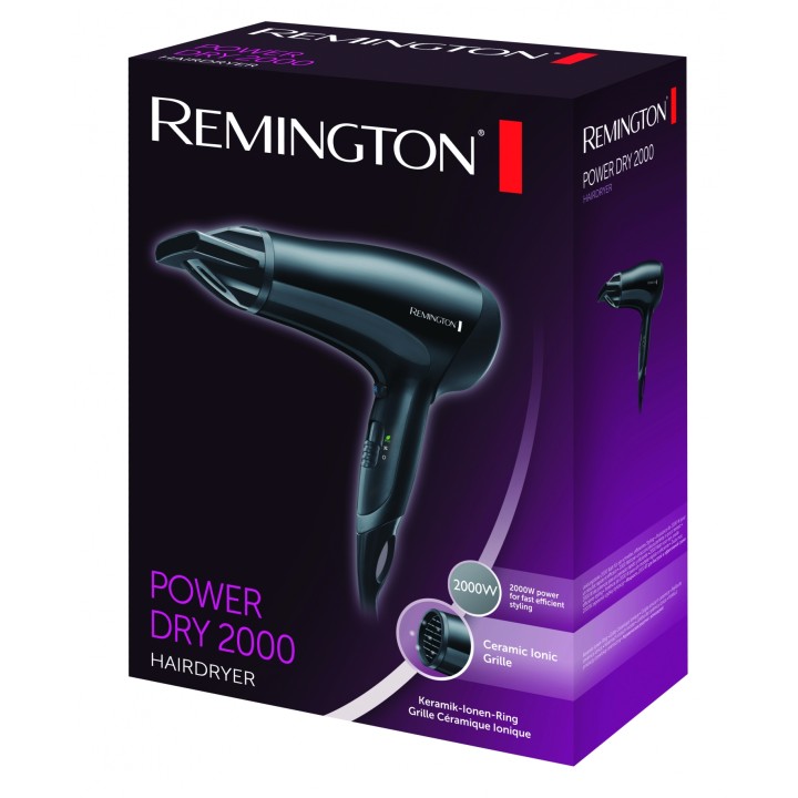 SECADOR REMINGTON D3010 rejilla de ceramica ionica antiestatica, 2000W 45358560100