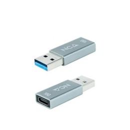 ADAPTADOR NANOCABLE USB-AM 3.1 A USB-C USB-A/M-USB-C/H 10G GREY