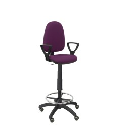 Taburete Ayna bali morado brazos fijos ruedas de parquet T04CPBALI760BGOLFRP