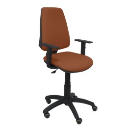 SILLA ELCHE CP BALI MARRON BRAZOS REGULABLES RUEDAS DE PARQUET 14CPBALI363B10RP