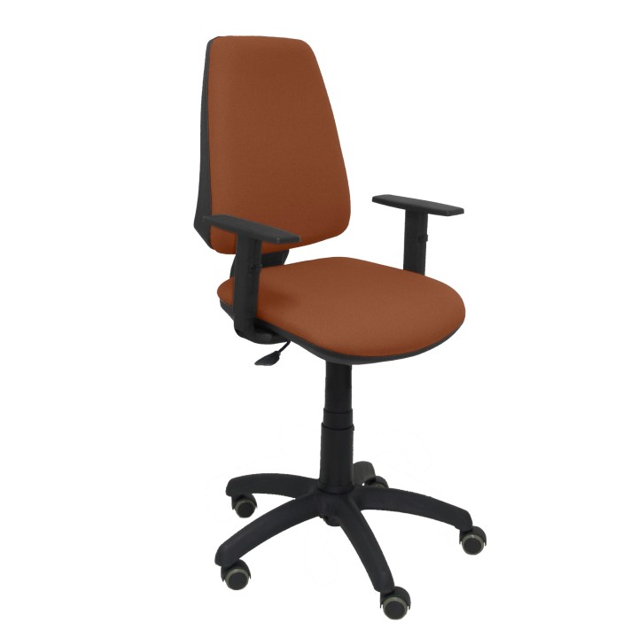 SILLA ELCHE CP BALI MARRON BRAZOS REGULABLES RUEDAS DE PARQUET 14CPBALI363B10RP