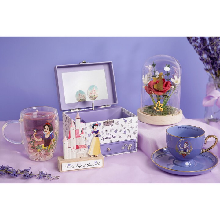 Taza cristal flores secas Blancanieves Princesas Disney