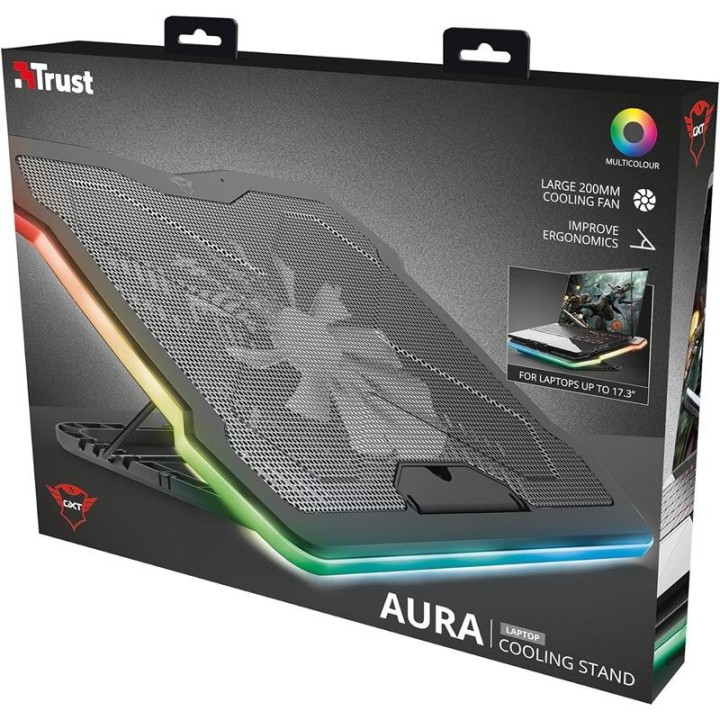 SOPORTE + VENTILADOR TRUST GXT1126 AURA REFRIGERACION RGB