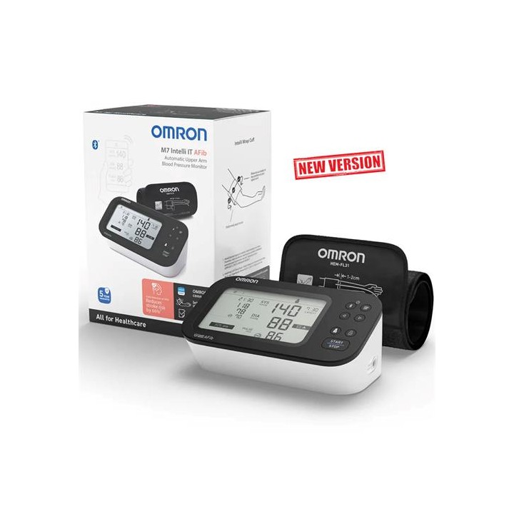 Omron M7 Intelli IT AFib Tensiómetro Bluetooth HEM-7380T1