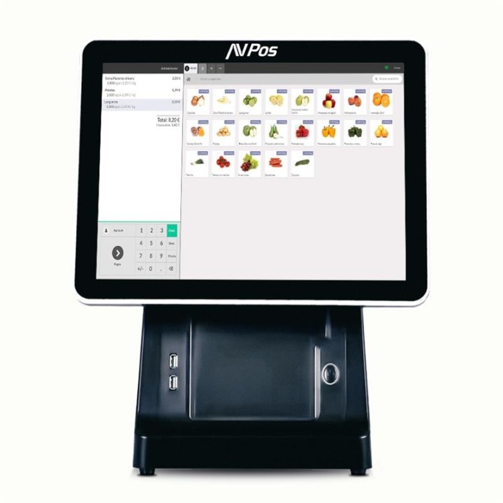 TPV AVPOS K6000 15 I5/8GB/SSD128GB/WIFI+BT + IMPRESORA 3YR GARANTIA
