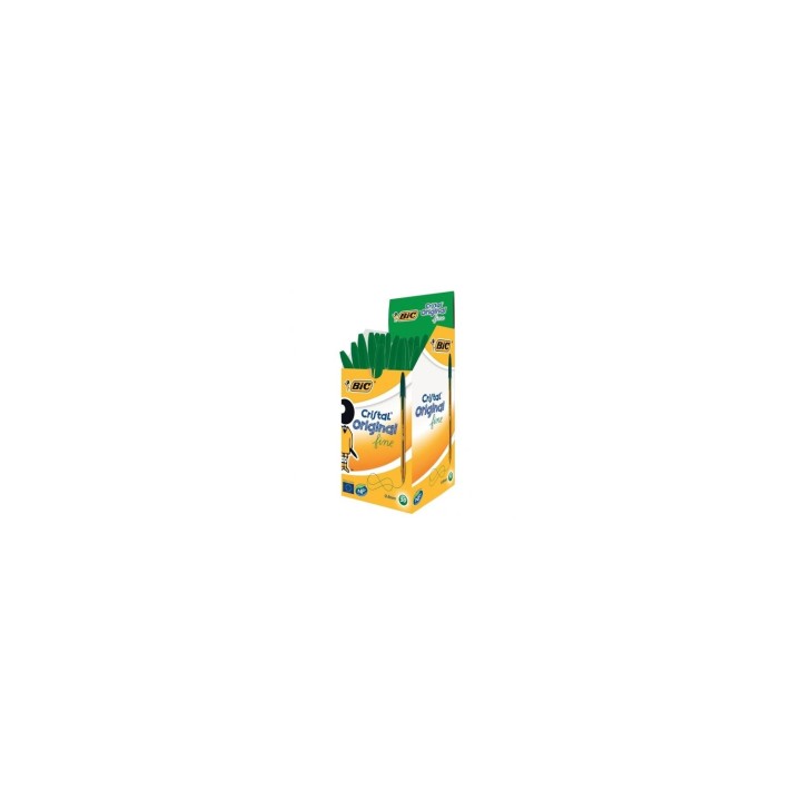 BIC cristal Caja de 50 Bolígrafos Verdes