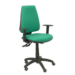 SILLA ELCHE S BALI BRAZOS REGULABLES RUEDAS DE PARQUET VERDE 14SBALI456B10RP