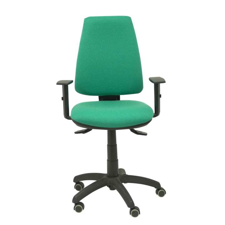 SILLA ELCHE S BALI BRAZOS REGULABLES RUEDAS DE PARQUET VERDE 14SBALI456B10RP