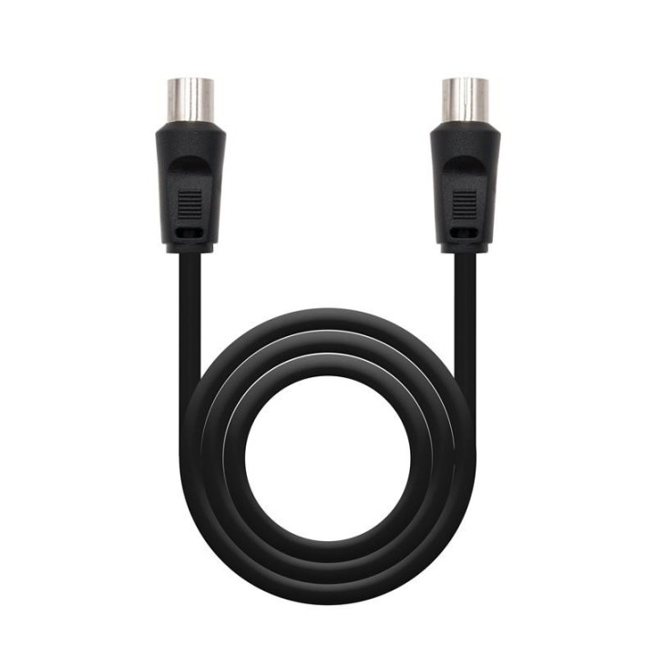 CABLE ANTENA TV 75 OHM M-H 1.8 M NANOCABLE BLACK