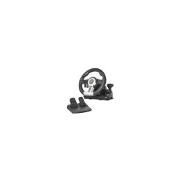 VOLANTE DE CARRERAS CON PEDALES SPIRIT OF GAMER RACE PRO WHEEL GIRO 180Âº 5 BOTONES COMPATIBLE PC PS2 PS3 SOG-RWP