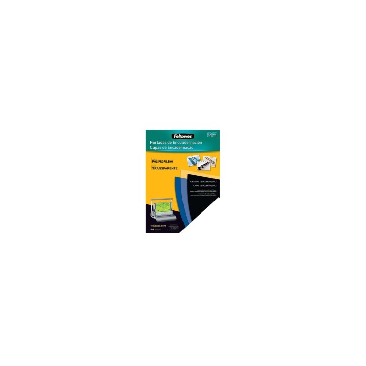 FELLOWES 54770 PACK DE 100 PORTADAS DE POLIPROPILENO TRANSPARENTE TAMAÍ‘O A4 500 MICRAS