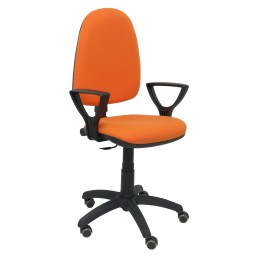 SILLA AYNA BALI NARANJA BRAZOS FIJOS RUEDAS DE PARQUET 04CPBALI308BGOLFRP
