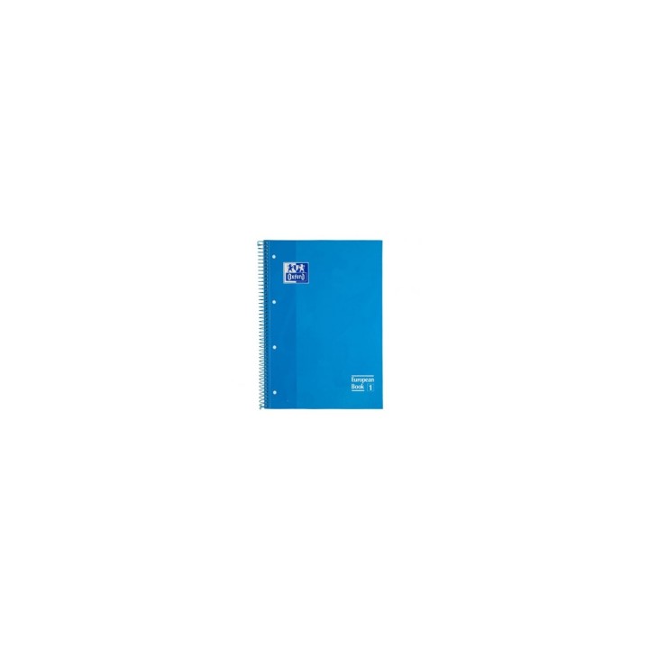 LIBRETA OXFORD ESPIRAL A4+ TAPA EXTRADURA 80 HOJAS 4 TALADROS TURQUESA 400028276