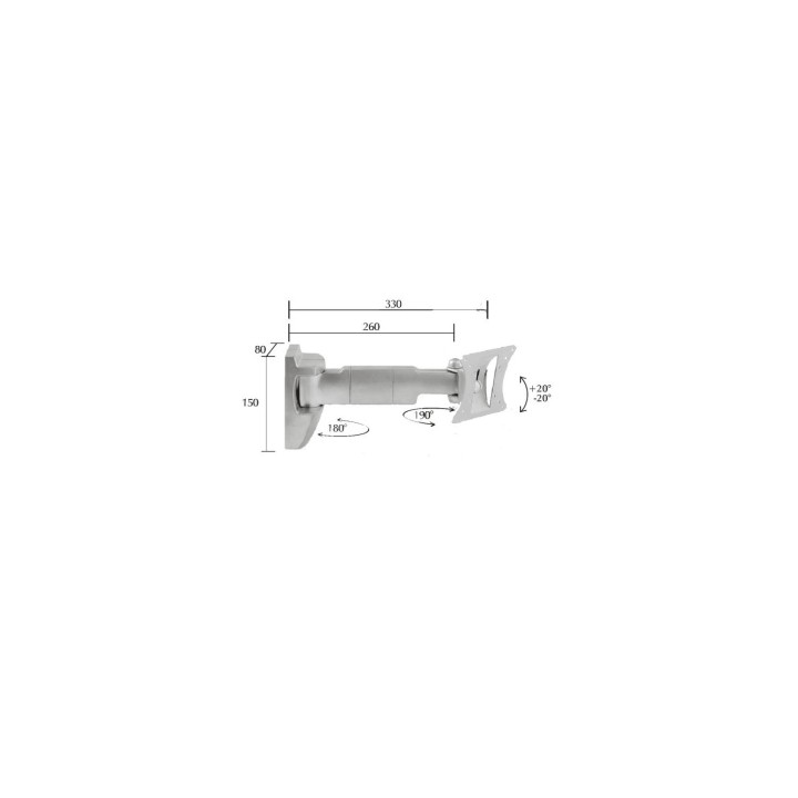 SOPORTE PARED OMB BISOLUTION ORIENTABLE 10P - 32P PLATA BISOLUTION