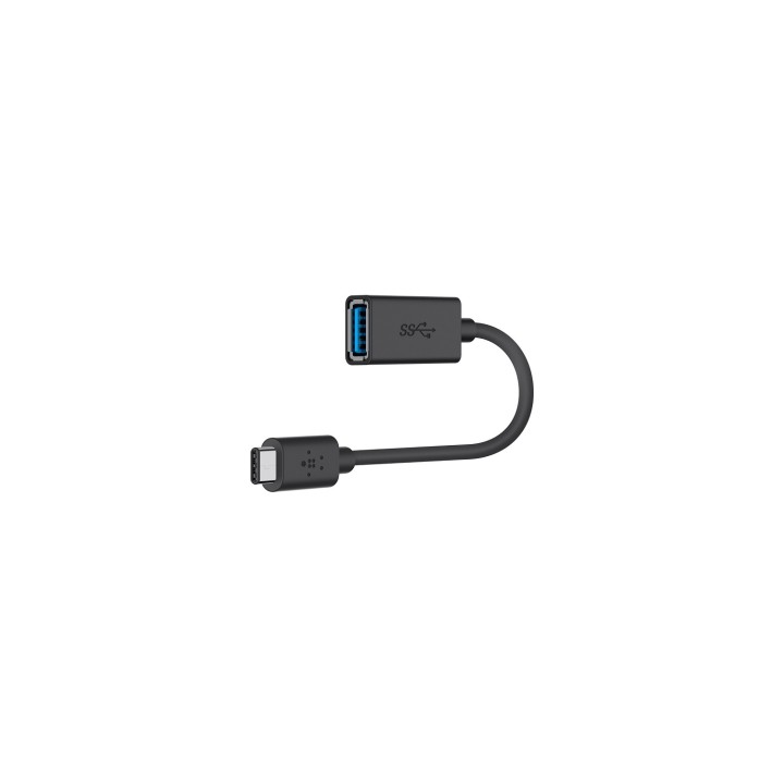 ADAPTADOR BELKIN USB 3.0 USB TIPO-C MACHO A USB TIPO-A HEMBRA NEGRO F2CU036BTBLK
