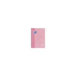 LIBRETA OXFORD ESPIRAL A4 TAPA EXTRADURA 80 HOJAS 4 TALADROS ROSA CHICLE 400040984