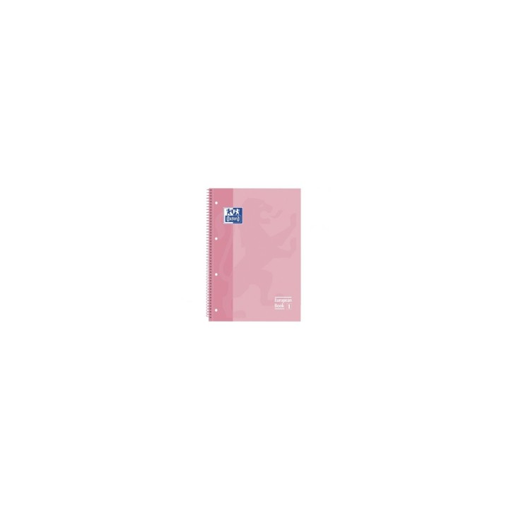 LIBRETA OXFORD ESPIRAL A4 TAPA EXTRADURA 80 HOJAS 4 TALADROS ROSA CHICLE 400040984