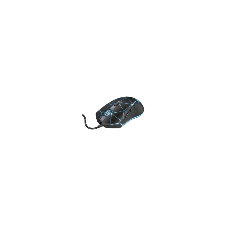 RATON TRUST GAMING GXT 133 LOCX 800 4000PPP ILUMINACION LED 4 EFECTOS 6 BOTONES CABLE USB 1.8M NEGRO 22988