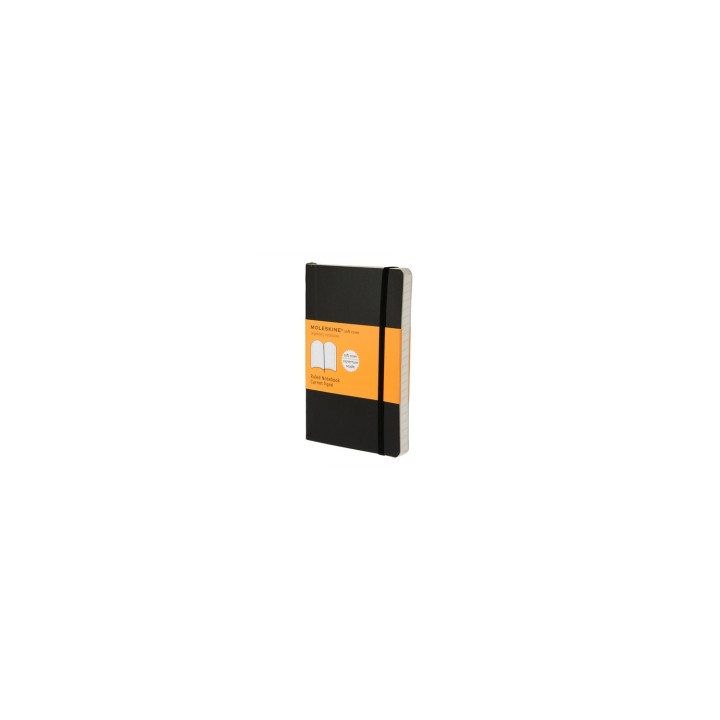 CUADERNO MOLESKINE DE BOLSILLO DE RAYAS TAPA BLANDA NEGRO QP611