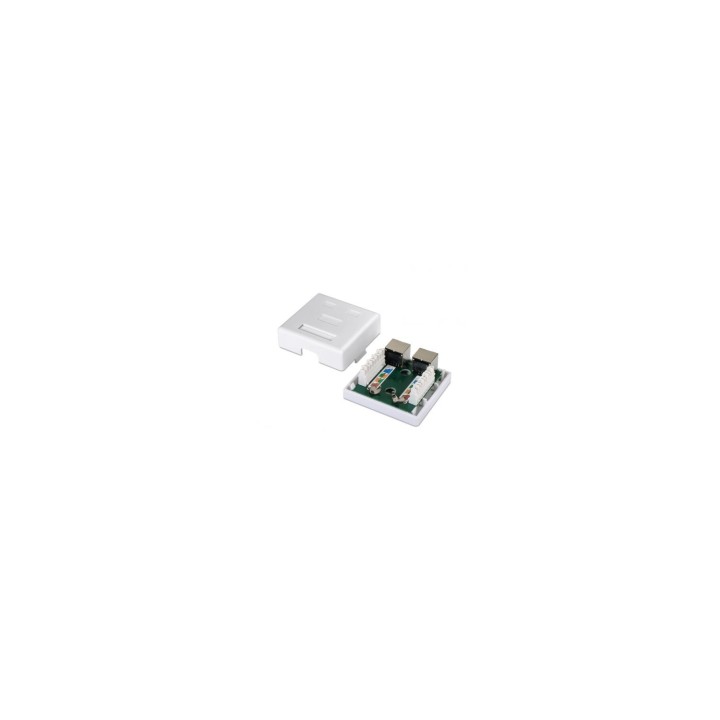 ROSETA DE SUPERFICIE AISENS RJ45 CAT6 FTP 2XTOMAS BLANCO A139-0304
