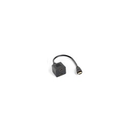 SPLITTER LANBERG HDMI-A MACHO A 2XHDMI-A HEMBRA CABLE 25CM NEGRO AD-0019-BK