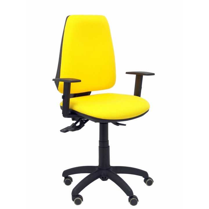 SILLA ELCHE S BALI BRAZOS REGULABLES RUEDAS DE PARQUET AMARILLO 14SBALI100B10RP