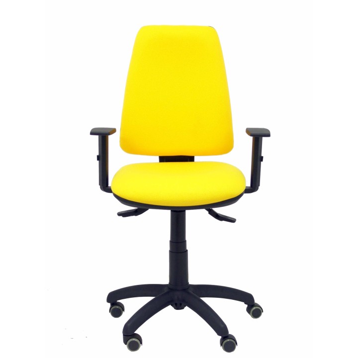 SILLA ELCHE S BALI BRAZOS REGULABLES RUEDAS DE PARQUET AMARILLO 14SBALI100B10RP