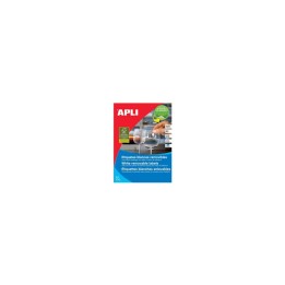 ETIQUETAS AUTOADHESIVAS APLI 100 HOJAS A4 12 ETIQUETAS POR HOJA CANTOS RECTOS BLANCO 03057