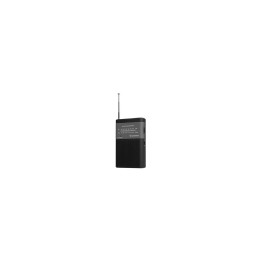 RADIO PORTATIL ANALOGICA SUNSTECH AM FM ALTAVOZ FRONTAL CONEXION PARA AURICULARES ANTENA TELESCOPICA 2XAA NEGRO RPS42BLISBK