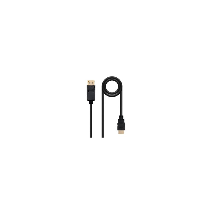 CABLE NANOCABLE DISPLAYPORT MACHO A HDMI MACHO 5M NEGRO 10.15.4305