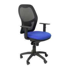 SILLA JORQUERA MALLA NEGRA ASIENTO BALI AZUL 15SNBALI229