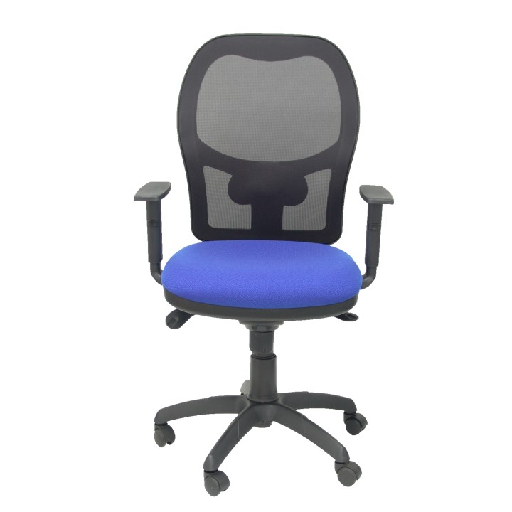 SILLA JORQUERA MALLA NEGRA ASIENTO BALI AZUL 15SNBALI229