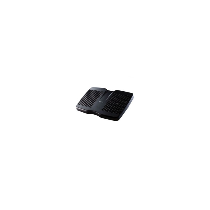 FELLOWES 8066001 REFRESH REPOSAPIES CON VENTILACION DOS ALTURAS PLATAFORMA DESLIZANTE EFECTO MASAJE NEGRO