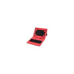 FUNDA TABLET SUBBLIM CON TECLADO KEYTAB PRO PARA TABLET DE 10.1P MICROUSB CON ADAPTADOR TIPO-C CIERRE SOLAPA MAGNETICA ROJO