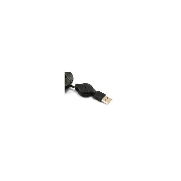 RATON EQUIP LIFE OPTICO 2 BOTONES USB CABLE RETRACTIL 1000DPI NEGRO 245103