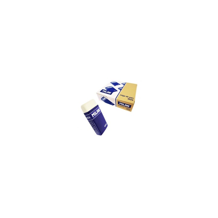 CAJA DE 24 UNIDADES MILAN DE GOMA DE BORRAR MIGA DE PAN CON FUNDA DE CARTON CNM4024