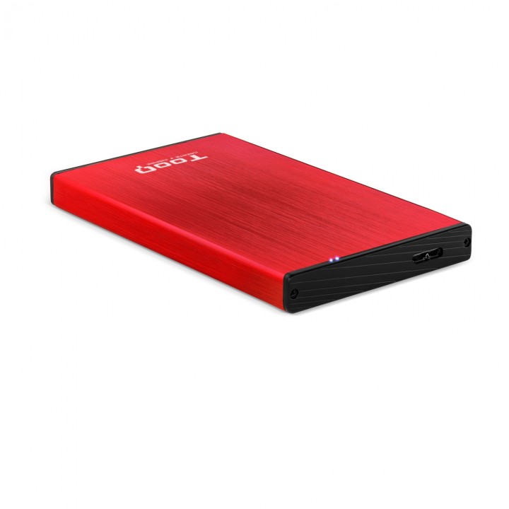 CAJA EXTERNA TOOQ 2.5 SATA 9.5MM USB 3.0 NEGRO ROJO TQE-2527R