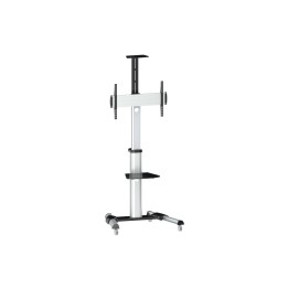 SOPORTE PANTALLA DE SUELO CON RUEDAS EQUIP PARA PANTALLA DE 37P A 70P FIJO ROTACION 90Âº DE ALUMINIO 650602