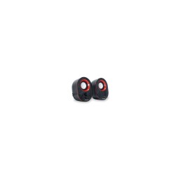 EQUIP 2.0 LIFE MINI ALTAVOZ 6W RMS JACK 3.5 CONTROL DE VOLUMEN ALIMETANCION USB NEGRO ROJO 245332