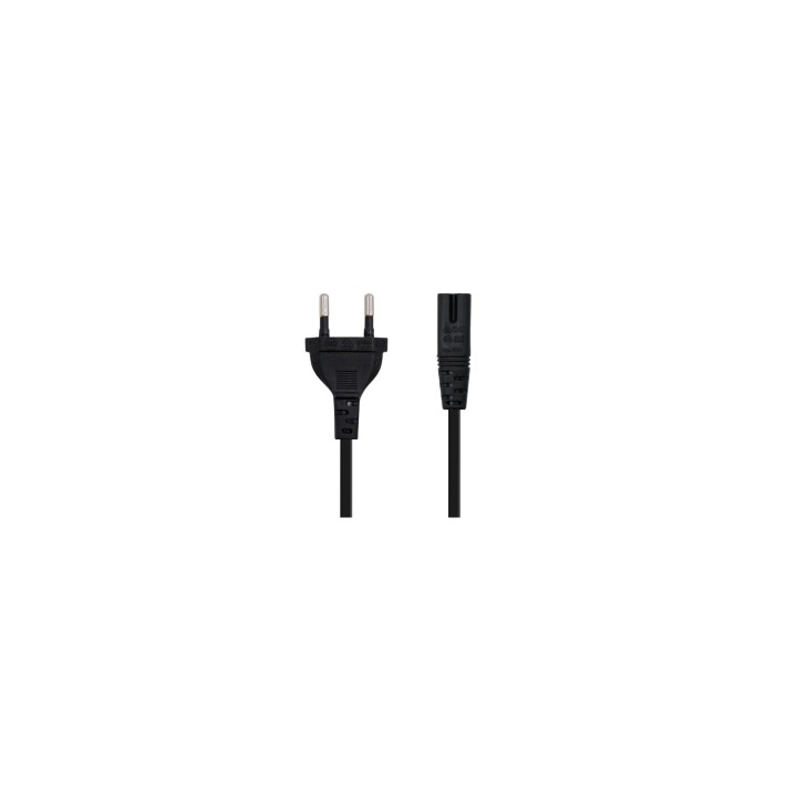NANOCABLE 10.22.0402 CABLE ALIMENTACION FORMA 8 CEE7 16 M A C7 H 1.5M NEGRO