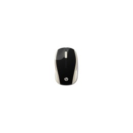 RATON INALAMBRICO HP 200 1000 PPP ALCANCE 10M DISEÍ‘O AMBIDIESTRO DORADO 2HU83AA
