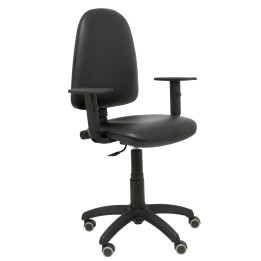 SILLA AYNA SIMILPIEL FRAZOS REGULABLES RUEDAS DE PARQUET NEGRO 04CPSPV14NB10RP