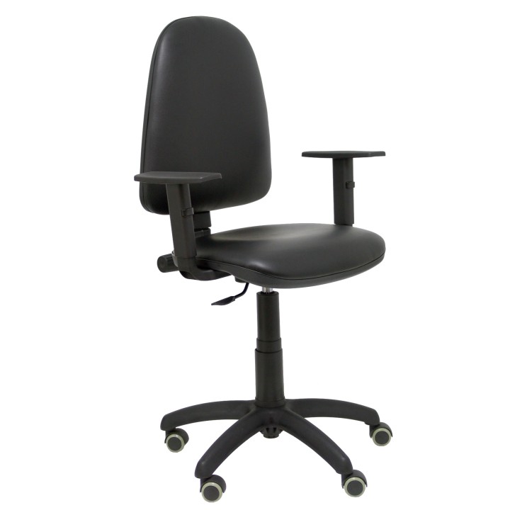 SILLA AYNA SIMILPIEL FRAZOS REGULABLES RUEDAS DE PARQUET NEGRO 04CPSPV14NB10RP