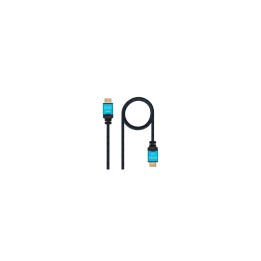 CABLE NANOCABLE HDMI MACHO A HDMI MACHO MULTIPLE APANTALLAMIENTO Y RECUBRIMIENTO NYLON 10M NEGRO 10.15.3710