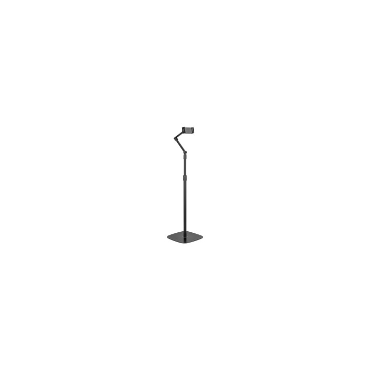 AISENS Soporte de suelo universal ajustable (3 pivotes) para tablet, Negro