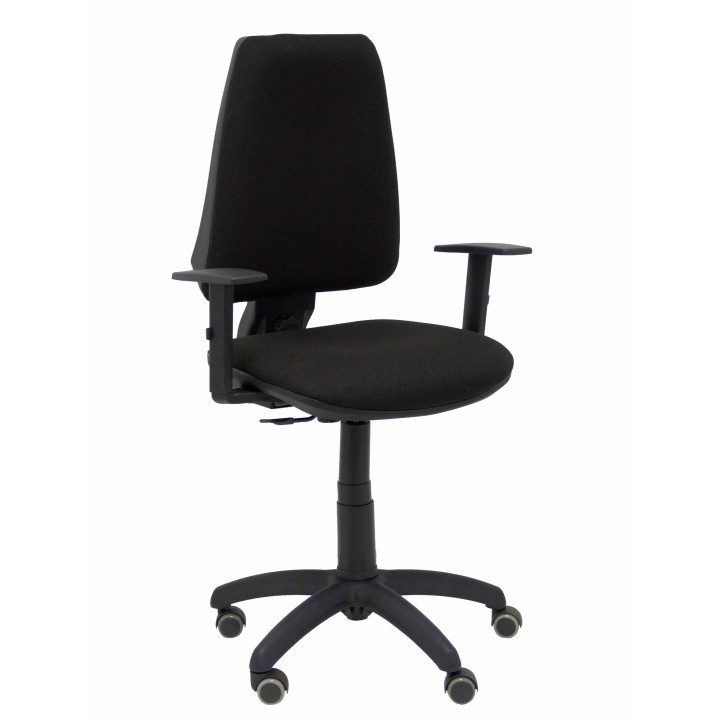 SILLA ELCHE CP BALI BRAZOS REGULABLES RUEDAS DE PARQUET NEGRO 14CPBALI840B10RP
